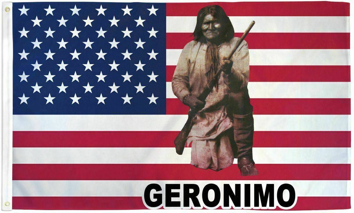 "USA GERONIMO" 3x5 ft flag polyester-US Seller-New