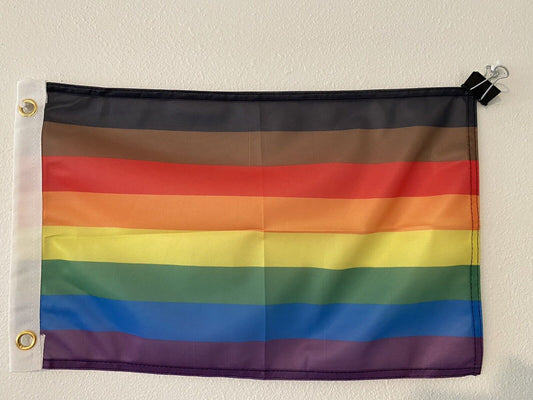 Philly Rainbow Pride Flag 12" x 18"  Pride Flag LGBT Z22