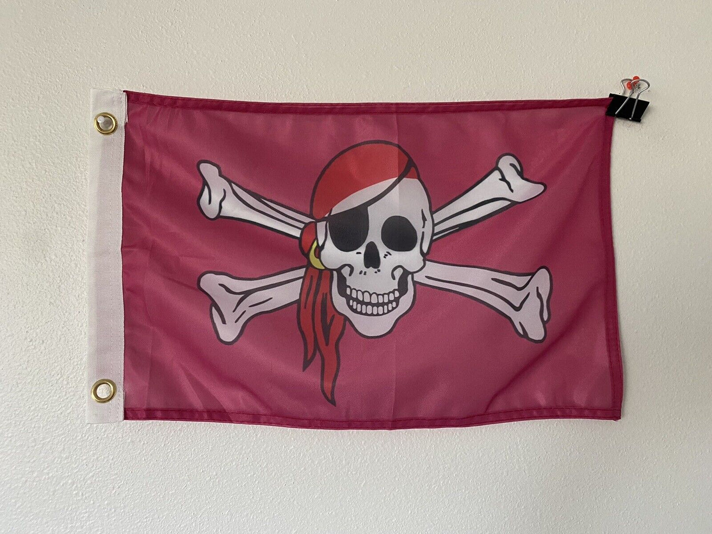 12 x 18 Pink Pirate Flag Jolly Roger 12" x 18" Polyester Flag Banner Z20