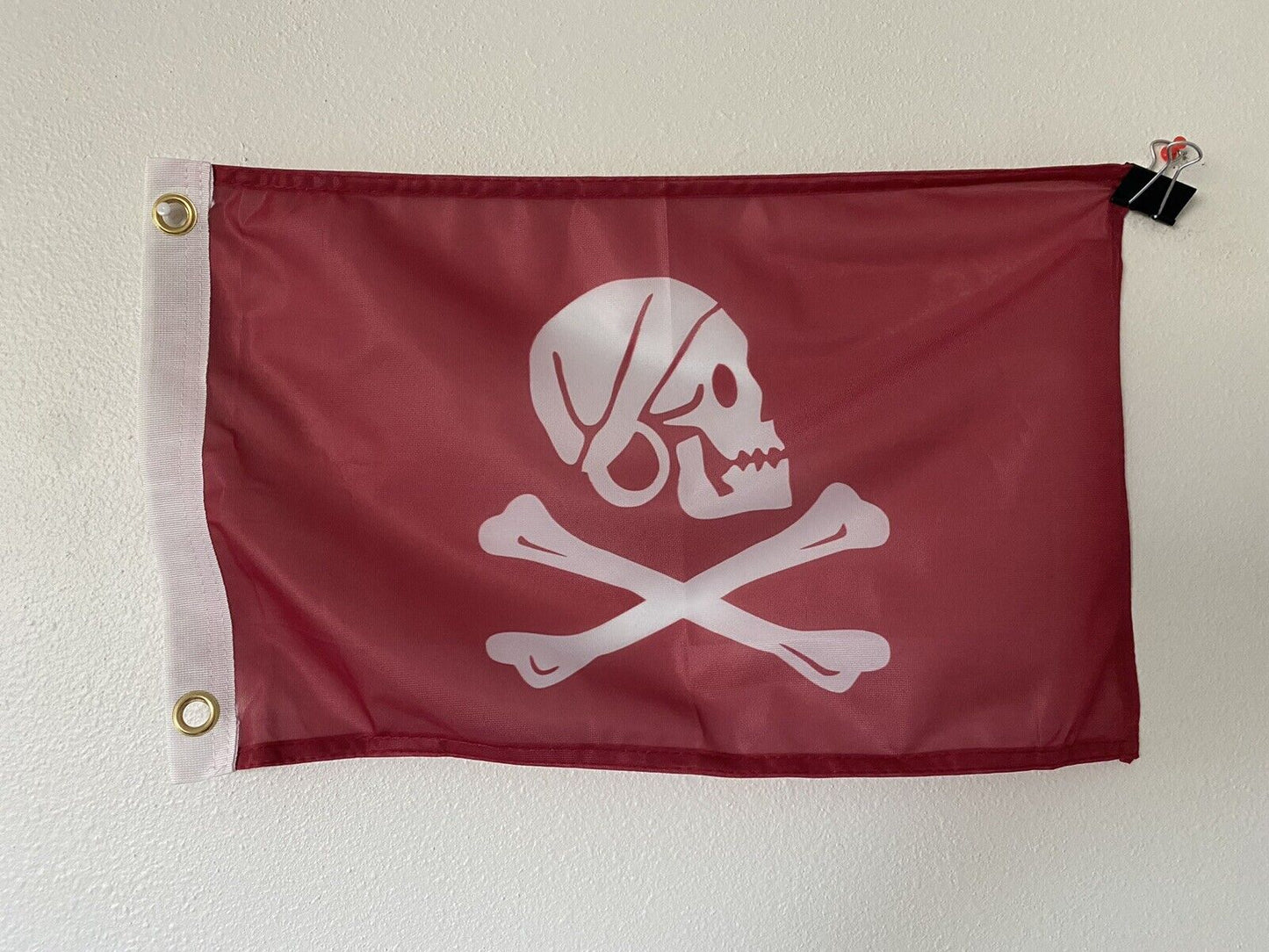 12 x 18 Pirate Henry Avery Red Flag 12" x 18" Polyester Flag Banner Grommets Z20