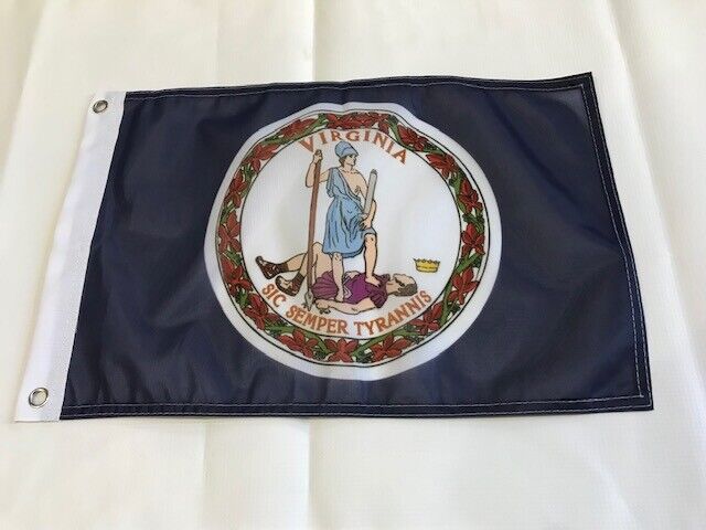 12x18 12"x18" State of Virginia 2 Grommets Flag Boat Car Garden 2