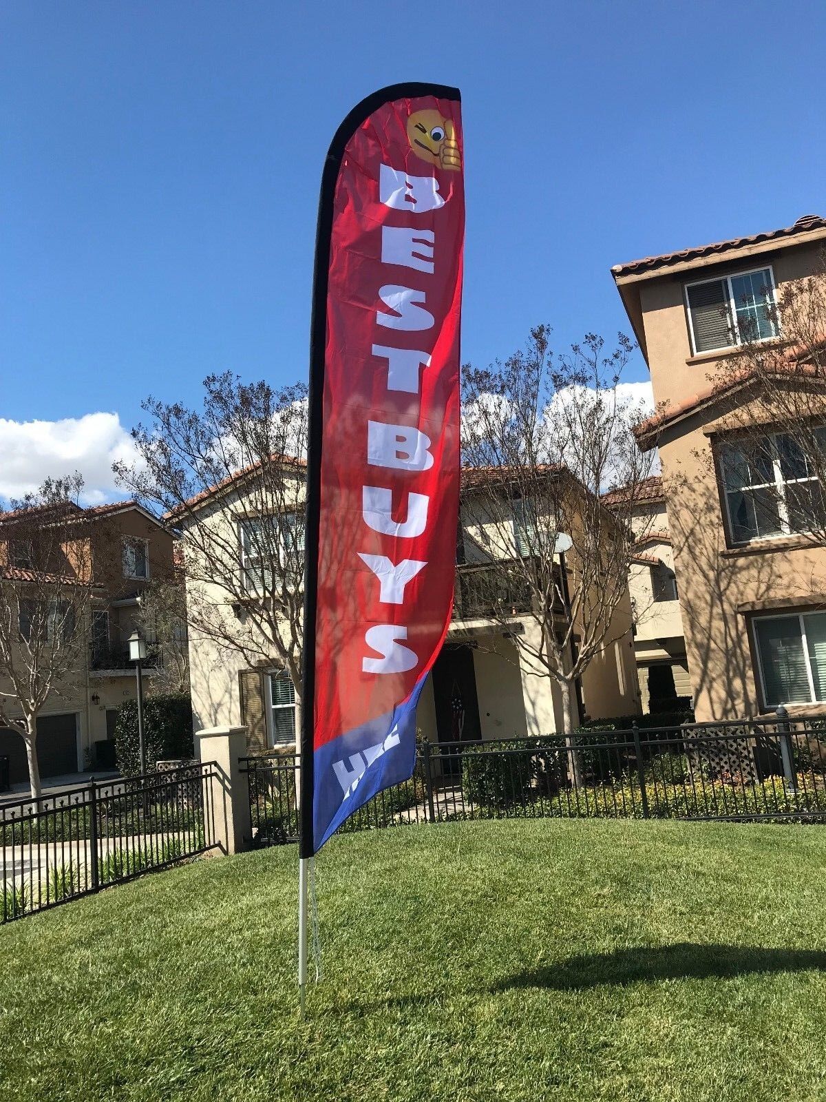 Custom Feather Swooper Banner Sign Flag 15' Kit Best Buys Here Style3 -Free Gift