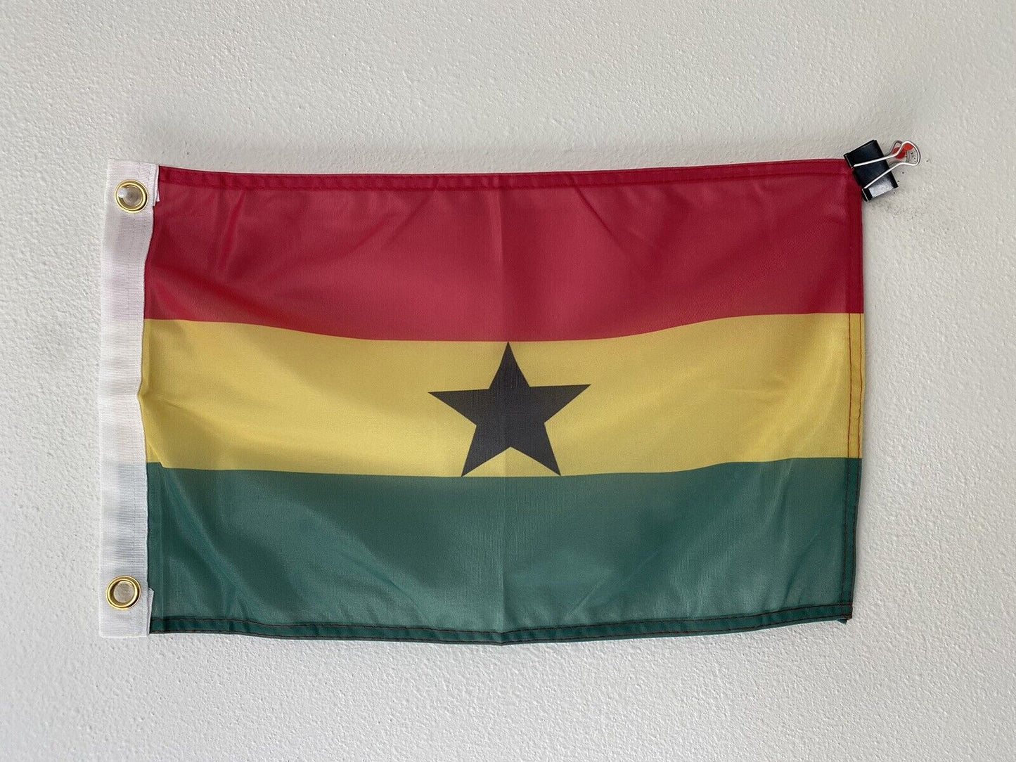 12 x 18 inch Ghana Flag Africa House Banner Grommets Super PolyesterZ19,Z37