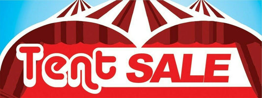 3ft x 8ft Tent Sale Vinyl Banner- New-Free Shipping