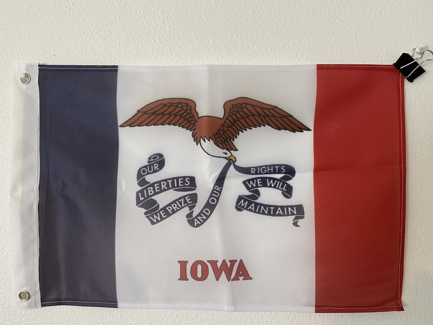 12x18 12"x18" State of Iowa Sleeve Flag Boat Car Garden 3 grommets 3