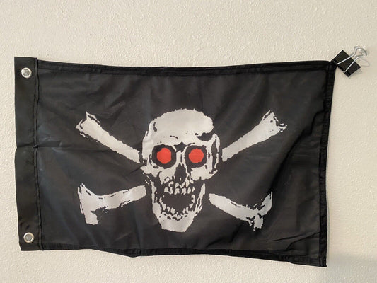 Red Eye Jolly Roger 12" x 18" Pirate Flag - Boating - Boat Flag 21