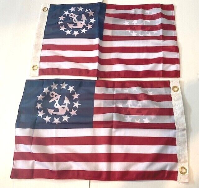 12" x18" 12 x 18 2-Ply Double-Sided 2-Ply Nautical Ensign Yacht Boat Flag Z14