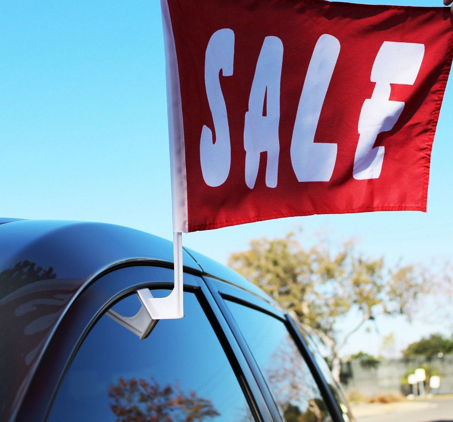 CAR DEALER SUPPLIES 17 Car Window Clip On Flag CERTIFIED PREOWNED