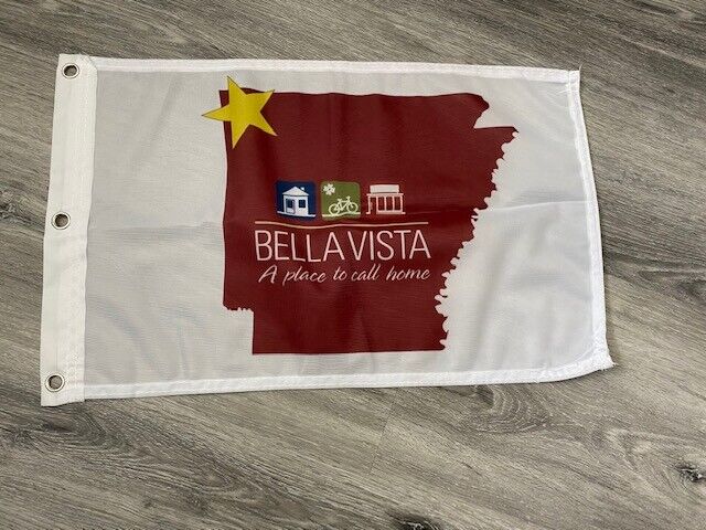 12 x 18 12" x 18" City Bella Vista, Arkansas Flag Banner Grommets41
