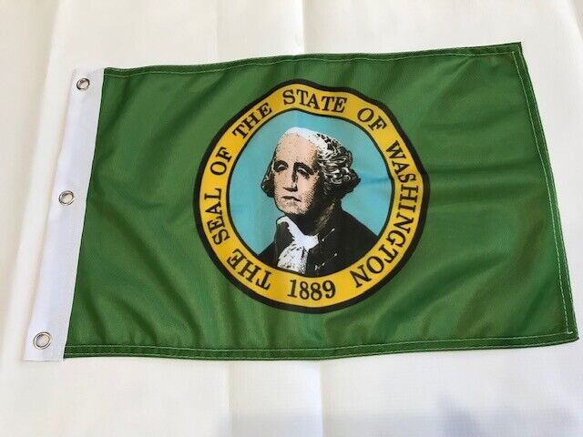 12x18 12"x18" State of Washington Polyester Flag Grommets Boat Car Garden 3