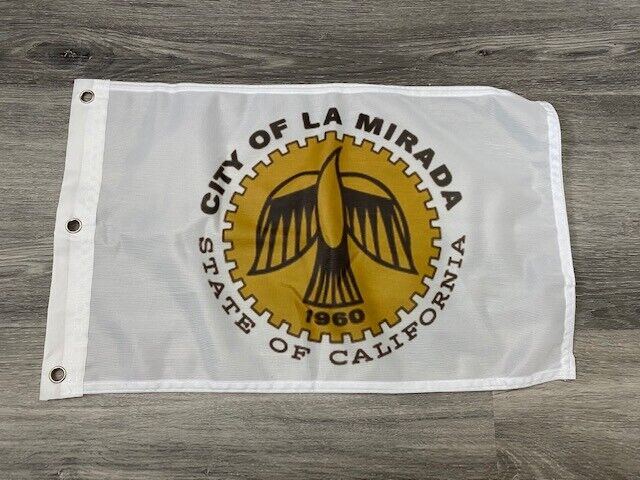 12 x 18 12" x 18" City La Mirada, California Flag Banner Grommets32