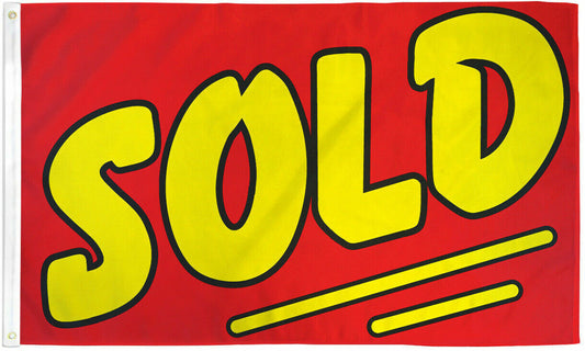 Sold Flag 3x5ft Sold Banner Sign Just Sold! -New