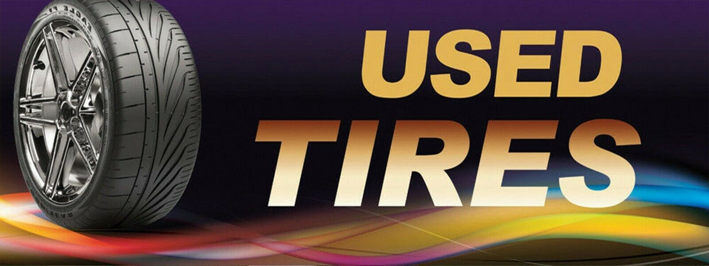 3ft x 8ft Used Tires Vinyl Banner- New-Free Shipping