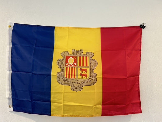 Andorra Flag  2 x 3 Feet 100D Polyester Flag Banner