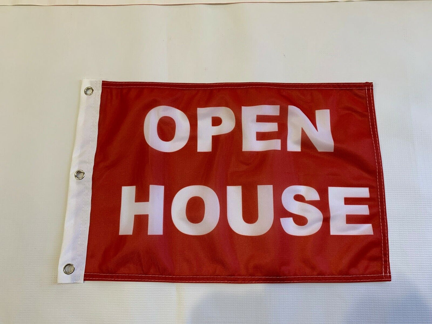 12x18 12"x18" Red Real Estate Open House Grommets Flag -New10-Z10