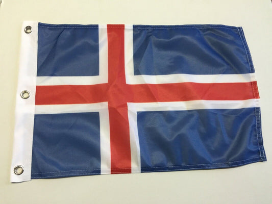 12" x 18"  ICELAND FLAG EUROPEAN 12x18 FLAGS NEW ICELANDIC 18