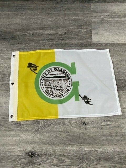 12" x 18"  City of Gardena, California Flag 12 x 18  Banner Brass Grommets33