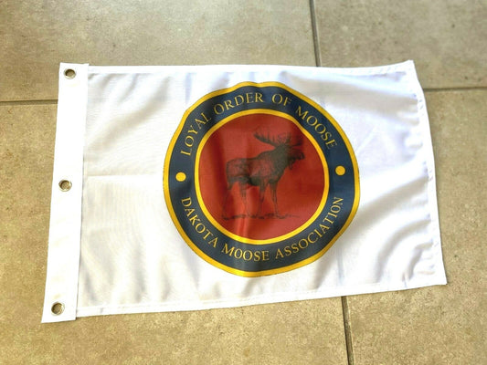 12 x 18 12" x 18" Dakota Moose Association Loyal Order Flag Banner Grommets39