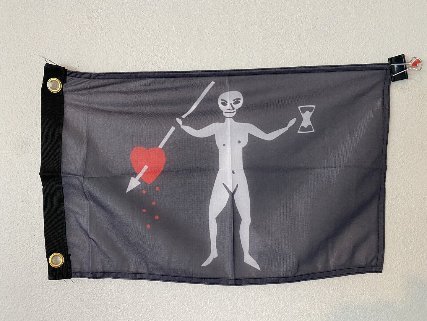 12x18 Jolly Roger Pirate John Quelch Polyester Flag 12"x18" Grommets 27 Z8