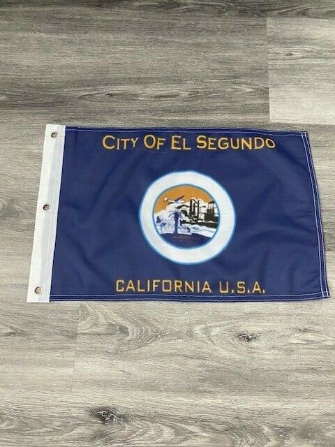 12" x 18"  City of El Segundo, California Flag  12x18 Banner Brass Grommets34