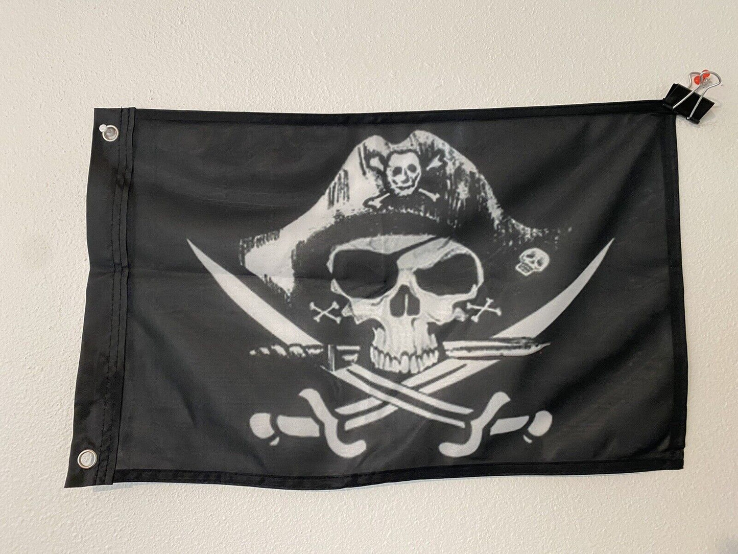 2 pack  12 x 18 Deadman Chest Pirate Flag 12" x 18" Polyester Flag Banner Z11