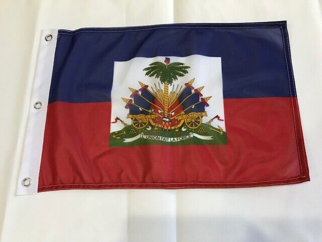 12x18 12"x18" Country of Haiti Boat Motorcycle Super Poly Flag with 3 Grommets 5