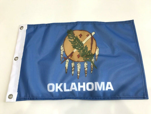 12x18 12"x18" State of Oklahoma Sleeve Flag Boat Car Garden-On Sale20