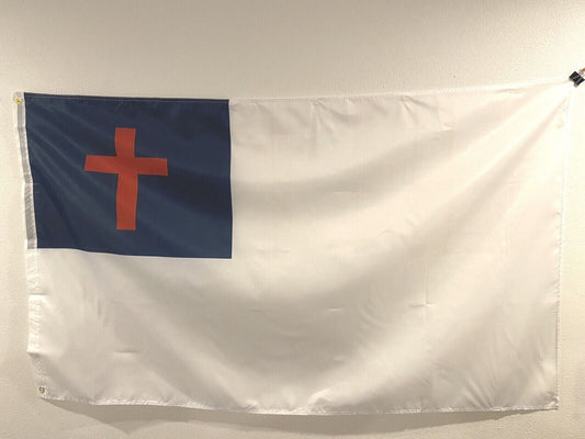 PACK OF 2  Christian Religious Flag Polyester 100D 3x5 ft In Door and Out Door