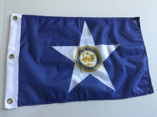 12" x 18"  City of Houston  Flag 12x18 Super Polyester Banner12