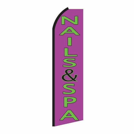 Pack of 2- NAILS & SPA Swooper Banner Flag Free Shipping On Sale!