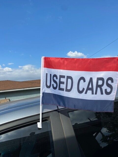 CAR DEALER SUPPLIES 100 pc Pack Car Window Clip On Flags USED CARS