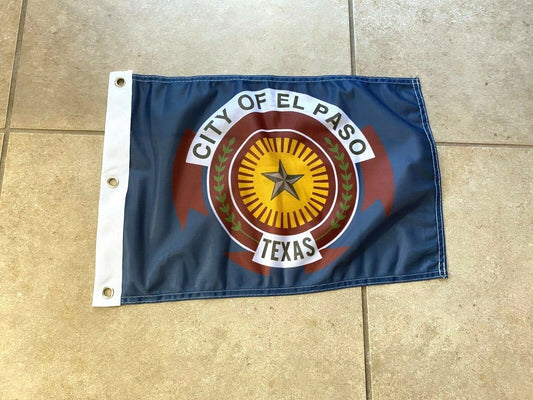 12 x 18 12" x 18" City El Paso, Texas  Flag Banner Grommets32