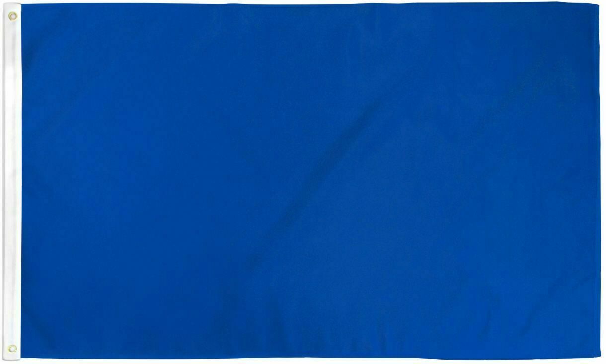 PACK  of 2 flags - 2x3 Blue Solid Plain Blank Color Flag 2'x3' Banner Grommets