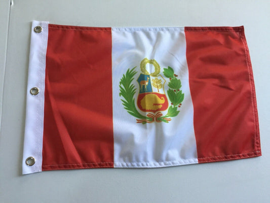12" x 18"  Peru Flag Peruvian National Banner Polyester 12x18 Country Flags20