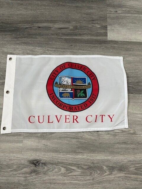 12" x 18"  City of Culver City, California Flag 12x18 Banner Brass Grommets31