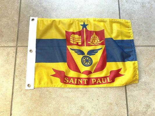 12 x 18 12" x 18" City Saint Paul, Minnesota  Flag Banner Grommets38