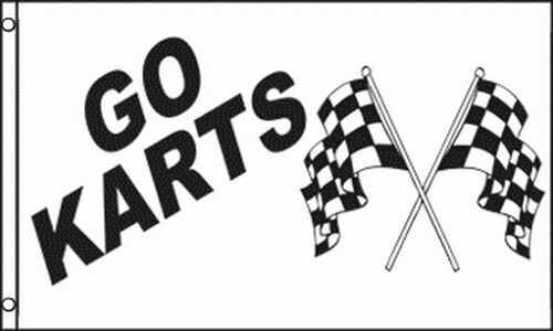 GO KARTS Flag 3x5 ft Cart Race Track Car Racing Amusement Park Ride Carnival-New