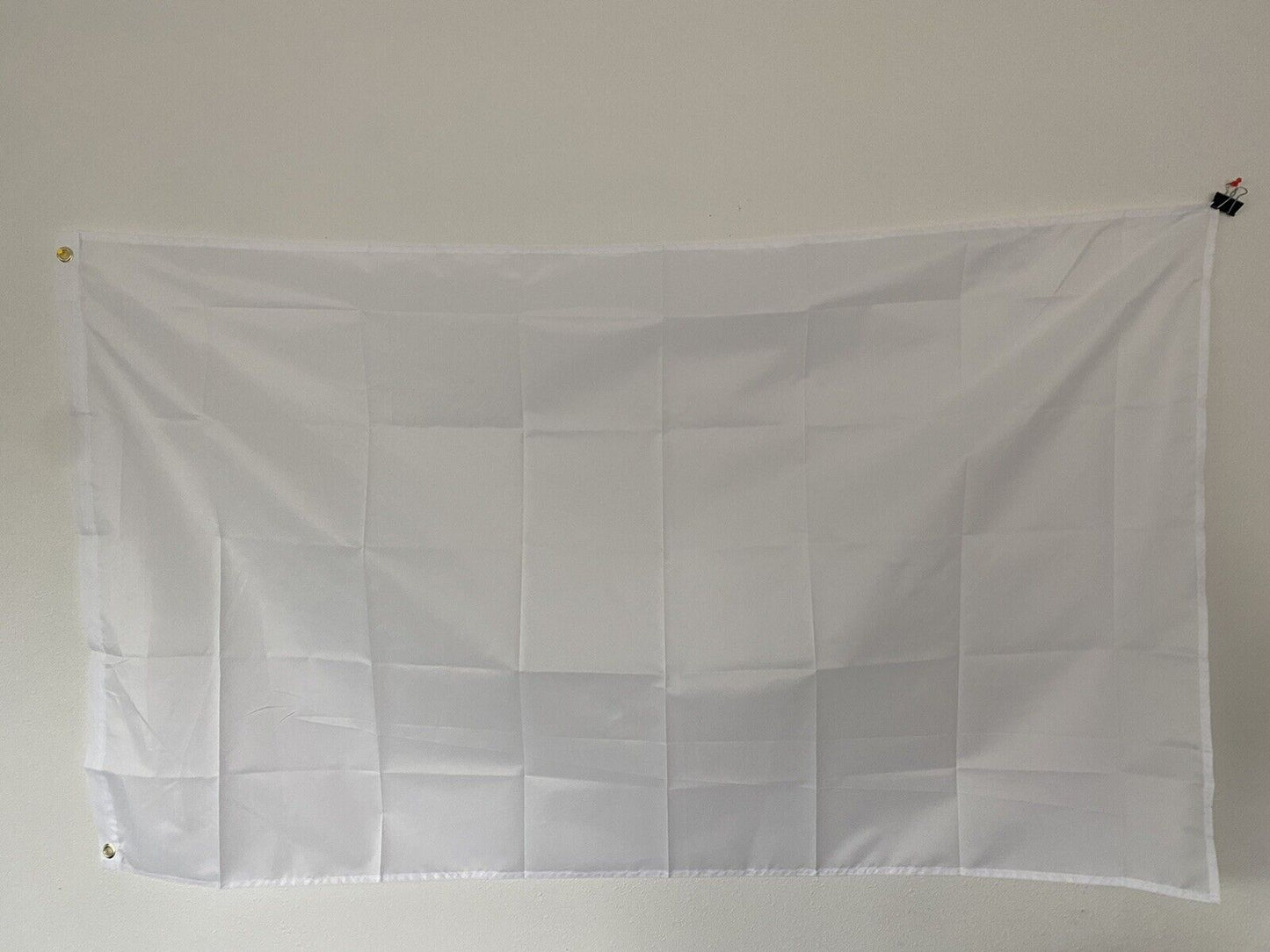 5 PACK 3' x 5' Solid White Color 100D Polyester Flag-ON SALE