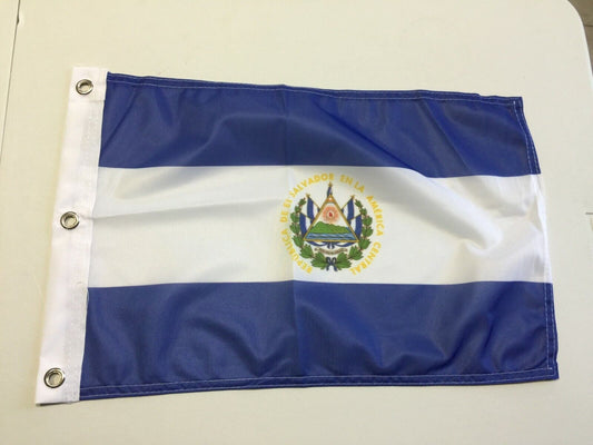 12" x 18"  Salvadoran Flag El Salvador Banner Polyester 12x18 Country Flags 1
