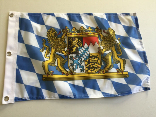 12" x 18" Bavaria Germany with Lions Bavarian German Oktoberfest  Flag 14