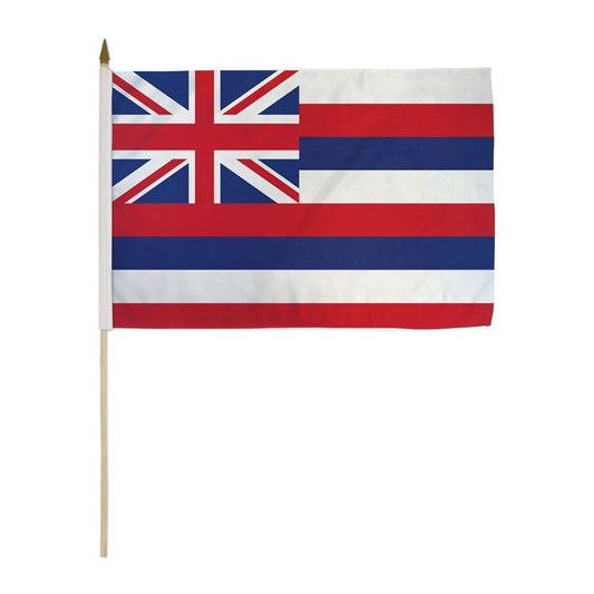 12x18 Inches Hawaii Stick Flag wood Staff