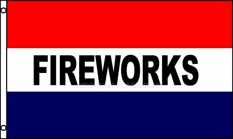 3x5 Advertising Fireworks Red White Blue Flag 3'x5' Banner Brass Grommets-New