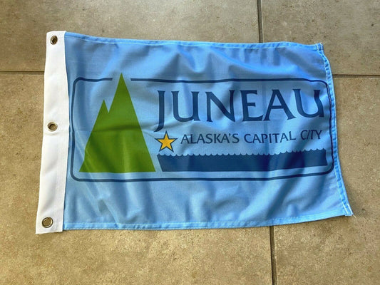 12 x 18 12" x 18" City Juneau, Alaska  Flag Banner Grommets37