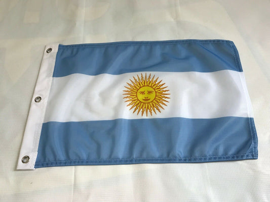 12x18 12"x18" Argentina Sleeve Flag Boat Car Garden Polyester 3 Grommets5-Z14