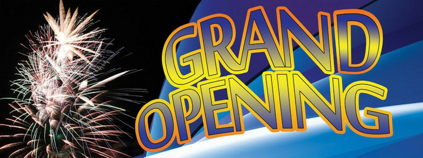 3ft x 8ft Grand Opening Vinyl Banner- New-Free Shipping