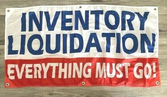 2x4 ft INVENTORY LIQUIDATION Banner Sign -Super Polyester Fabric-New Z23
