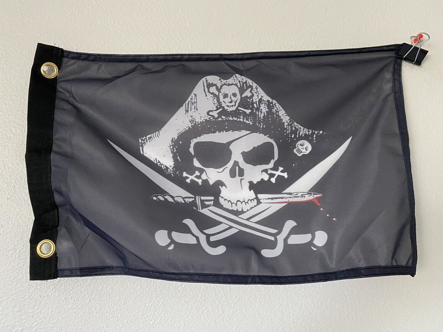 12 x 18 Deadman Chest Pirate Flag 12" x 18" Polyester Flag Banner Grommets