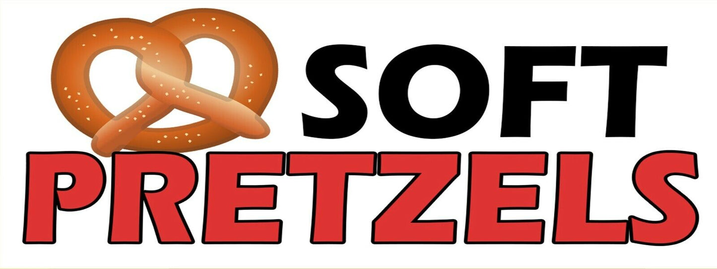 3ft x 8ft Soft Pretzels Vinyl Banner- New-Free Shipping