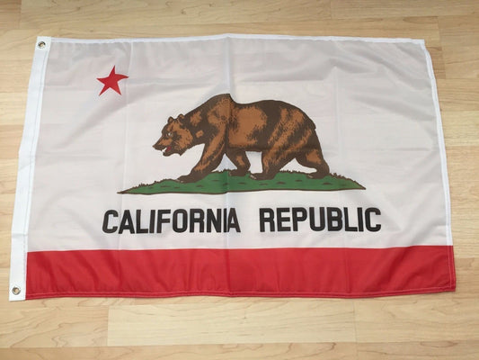 2x3 California Republic Super Poly Premium Quality Flag 2'x3' Banner Grommets-