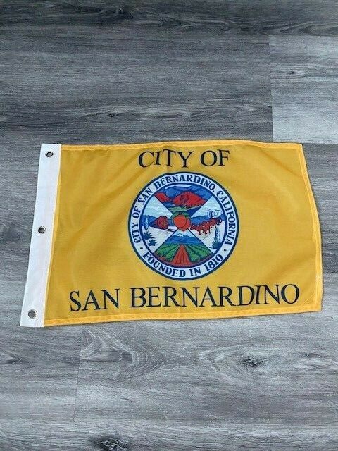 12" x 18"  City of San Bernadino, California Flag  12x18 Banner Brass Grommets33